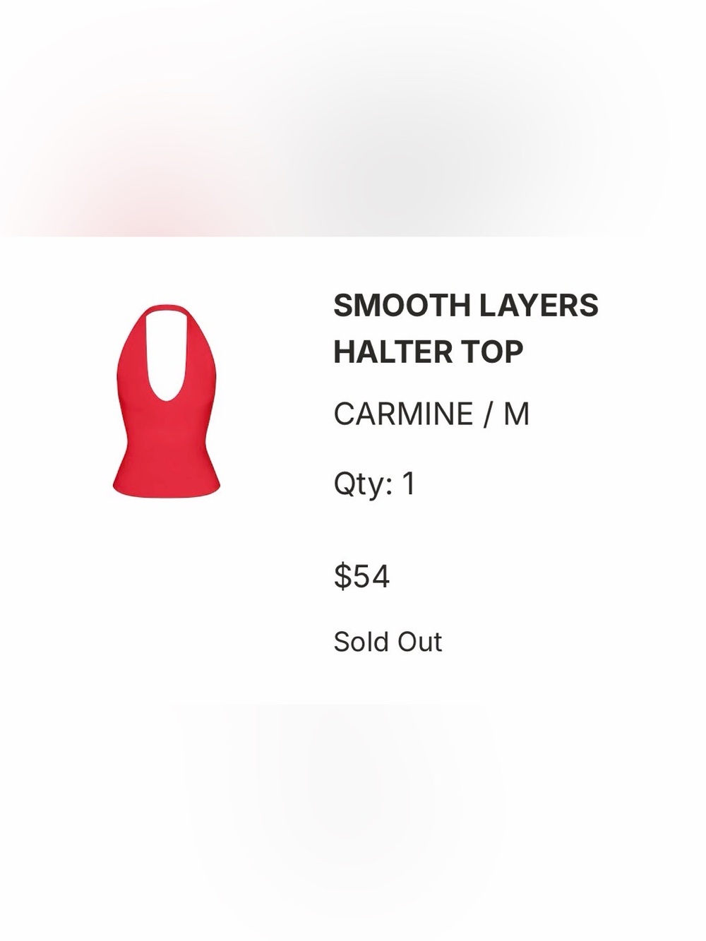 Skims Red Halter Crop - Picture 2 of 3